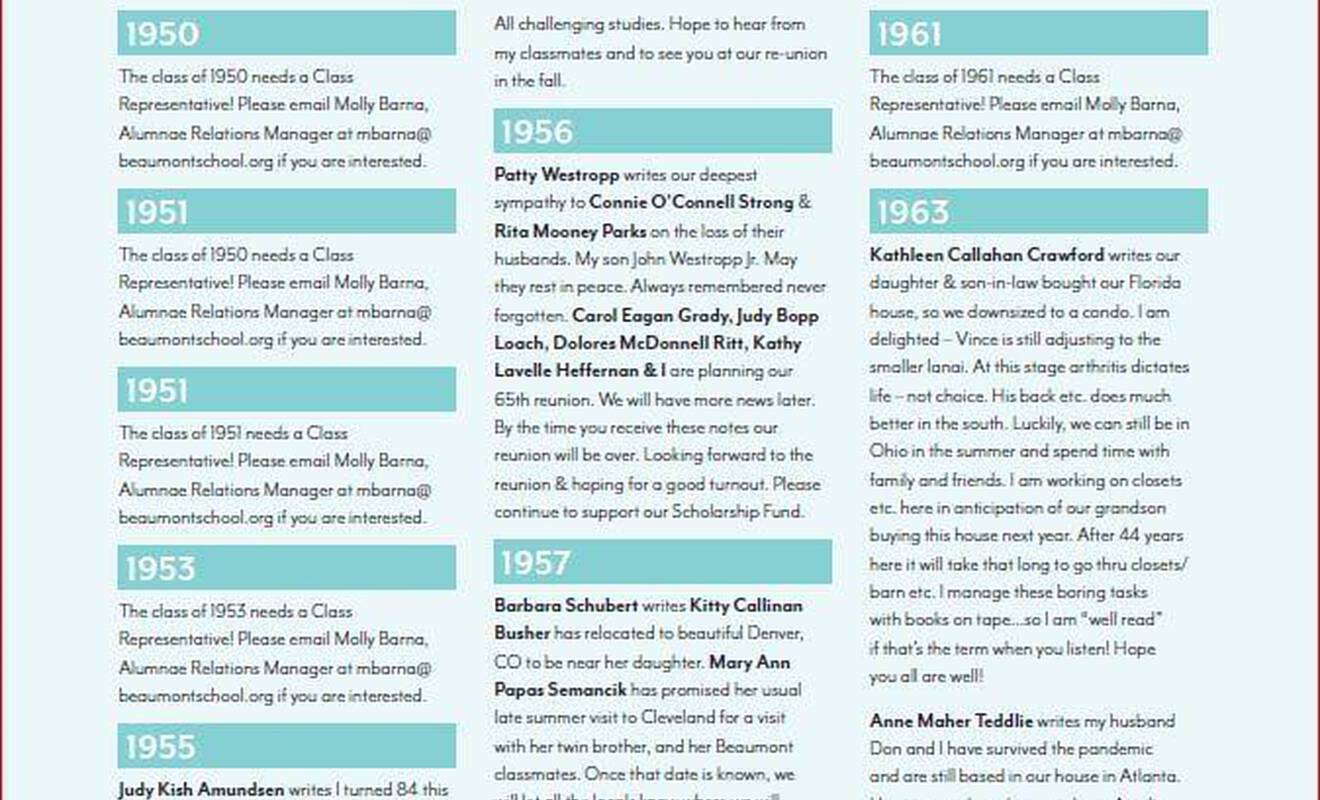 Class Notes Summer/Fall 2021