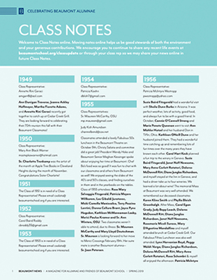 Class Notes: Spring 2019