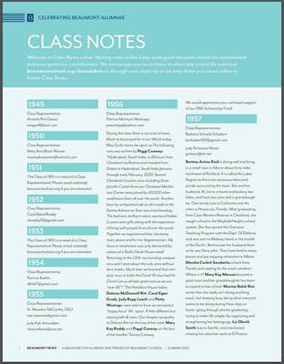 Class Notes: Summer 2020
