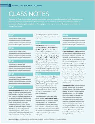 Class Notes Summer/Fall 2021