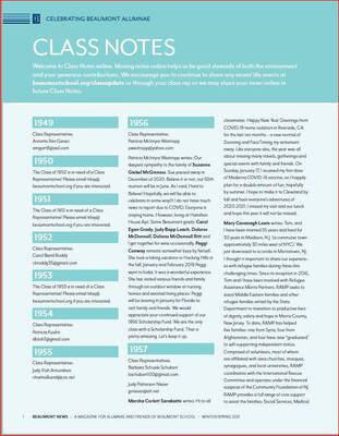 Class Notes: Winter/Spring 2021