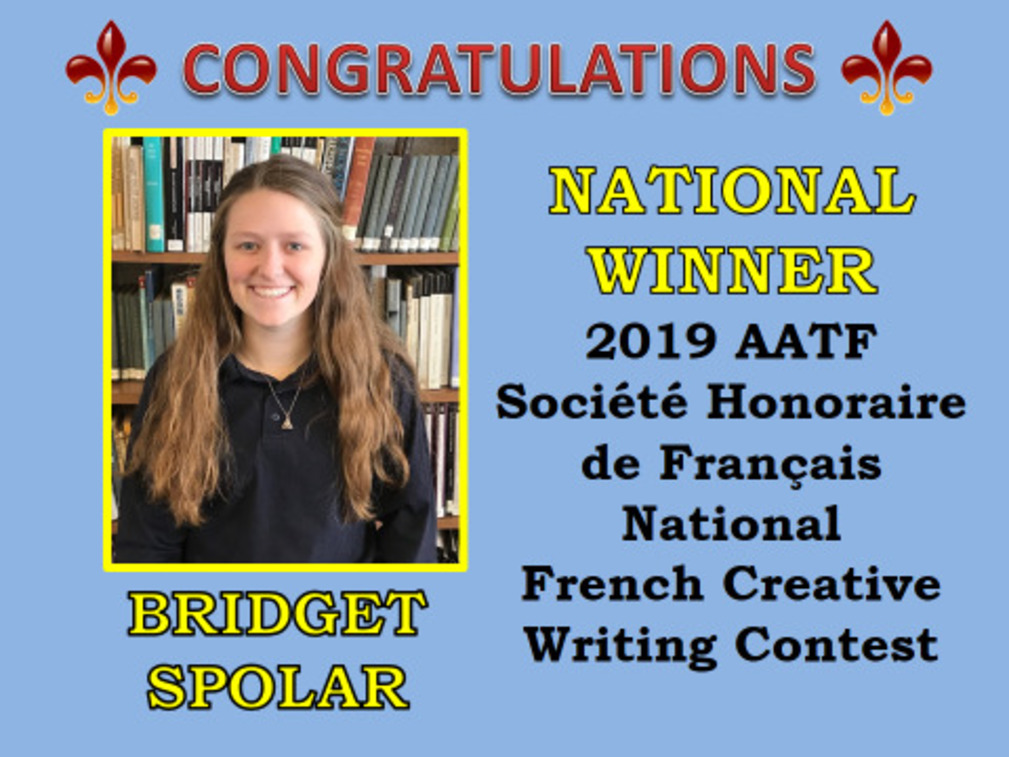 Two Beaumont Students Win National French Creative Writing Contest