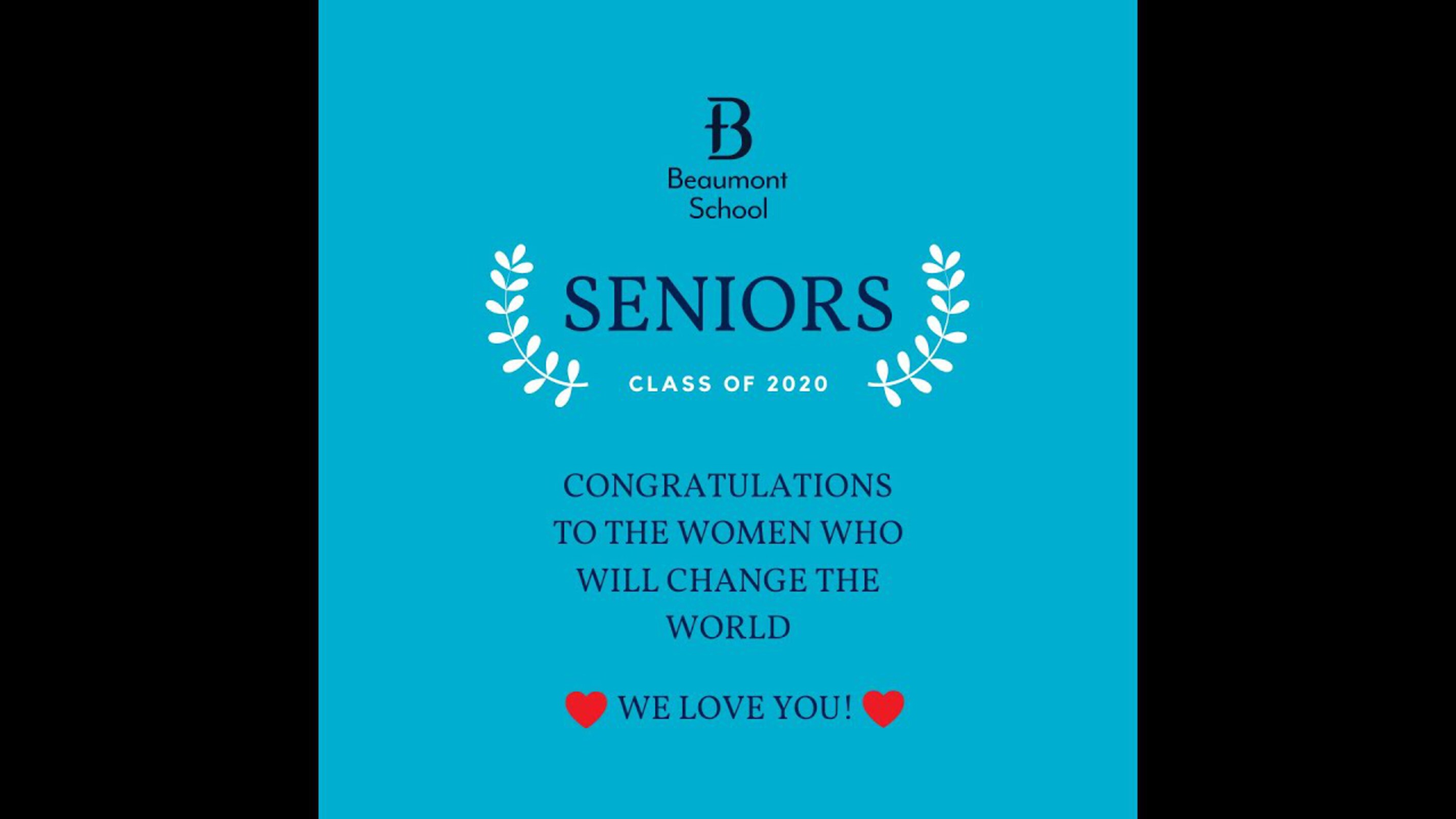 Beaumont Class of 2020 Faculty & Staff Tribute